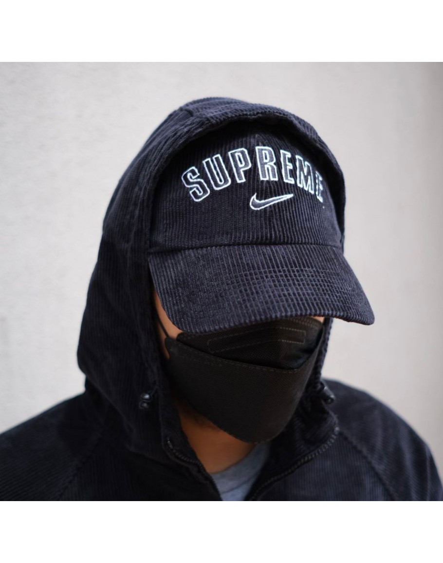 安価 ワタナベ Supreme Nike Corduroy Arc Cap Black - 帽子